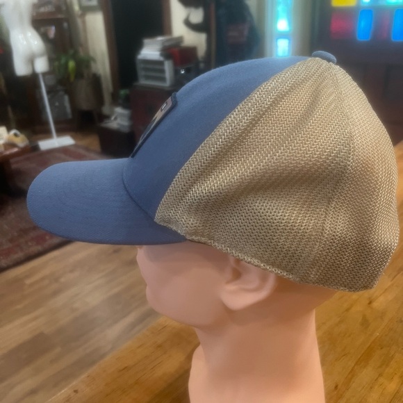 Blue “Live Lucky” Trucker Hat with Mountain Patch - Picture 3 of 8